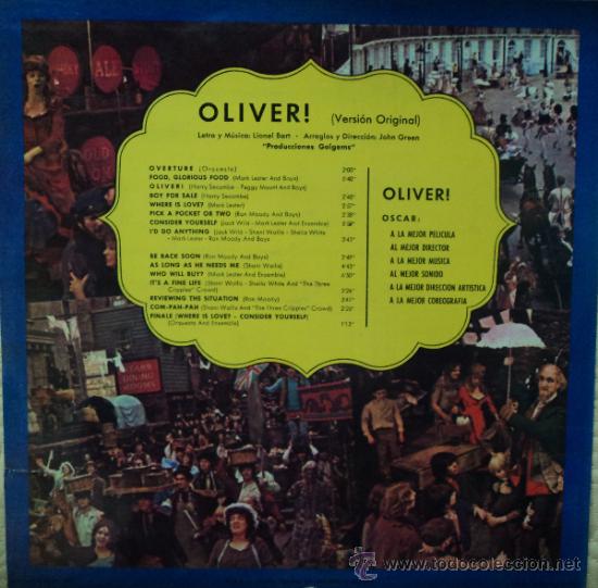 Discos de vinilo: Oliver - B.S.O. - Edici&oacute;n de 1969 de espa&ntilde;a - Foto 2