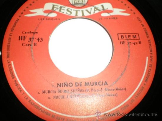 Discos de vinilo: SINGLE DEL NI&Ntilde;O DE MURCIA - Foto 2