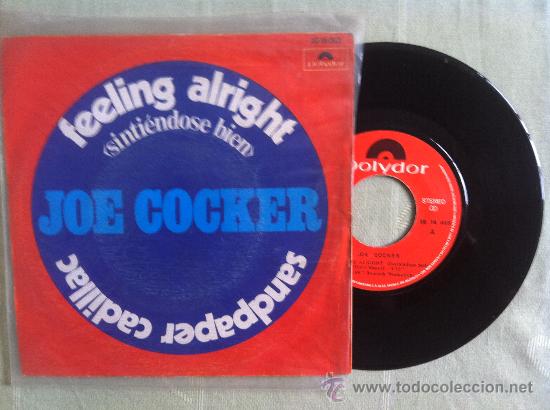 Discos de vinilo: 7&rdquo; JOE COCKER-FEELING ALRIGHT - Foto 1