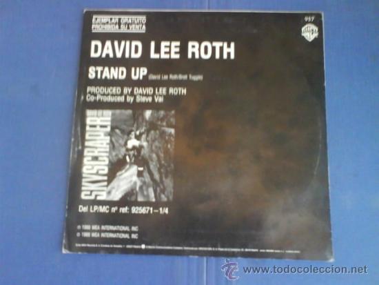 Discos de vinilo: DAVID LEE ROTH (VAN HALEN)  STAND UP   PROMO - Foto 2