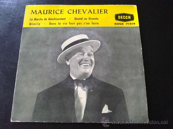 Discos de vinilo: MAURICE CHEVALIER, LA MARCHA DE MENILMONTANT - Foto 1