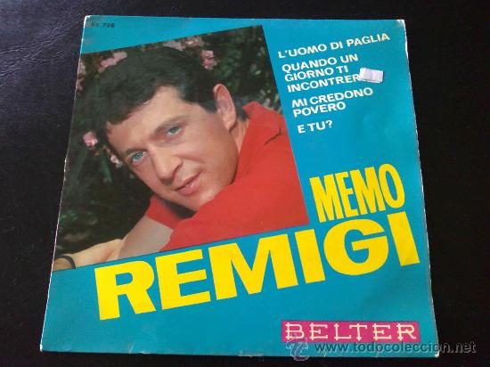 Disques de vinyle: MEMO REMIGI, L'UOMO DI PAGLIA - EP DE VINILO