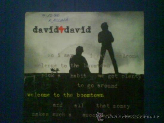 Discos de vinilo: DAVID + DAVID  WELLCOME TO THE BOOMTOWN - Foto 1