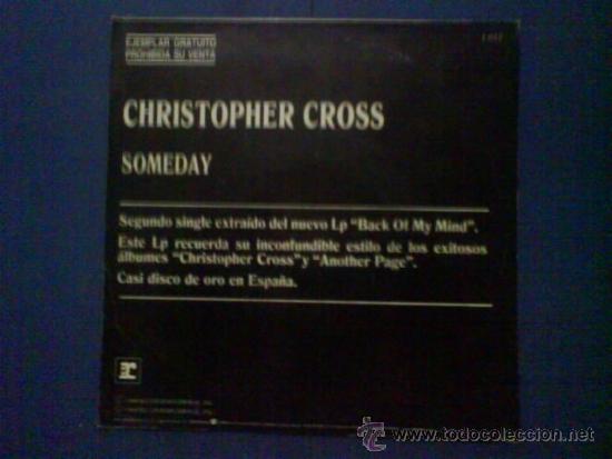 Discos de vinilo: CHRISTOPHER CROSS  SOMEDAY  PROMO - Foto 2