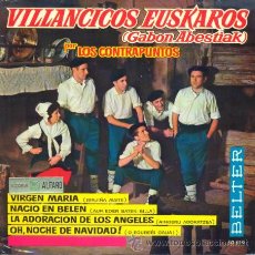 Discos de vinilo: LOS CONTRAPUNTOS - GABON ABESTIAK - EP RARO DE VILLANCICOS EN EUSKERA