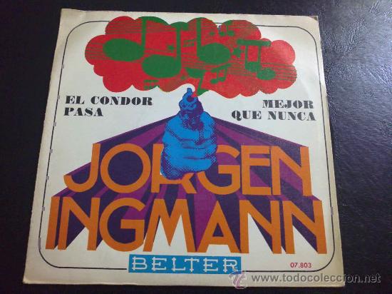 Discos de vinilo: JORGEN INGMANN, EL C&Oacute;NDOR PASA - SINGLE DE VINILO - Foto 1