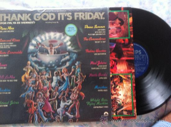 Discos de vinilo: LP THANK GOD ITS FRIDAY-VARIOS - Foto 1