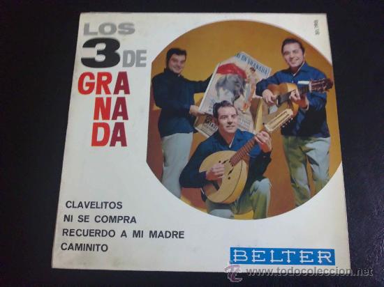 Discos de vinilo: LOS 3 DE GRANADA, CLAVELITOS - EP DE VINILO - Foto 1