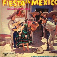 Discos de vinilo: MARIACHI MIGUEL DIAS - FIESTA EN MEXICO - LP 1959 - MADE IN ENGLAND. Lote 34013769