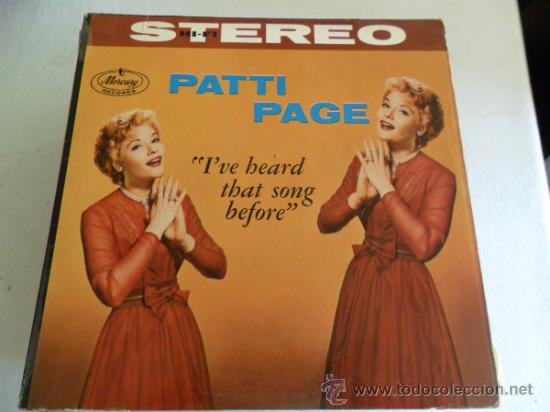 Discos de vinilo: PATTI PAGE - IVE HEARD THAT SONG BEFORE - Foto 1