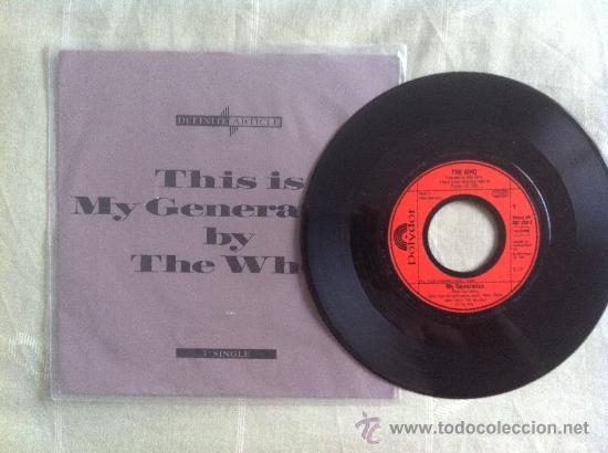 Discos de vinilo: 7&rdquo; THE WHO-THIS IS MY GENERATION - Foto 1