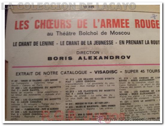 Discos de vinilo: LES CHOEURS DE LARMEE ROUGE - Foto 2