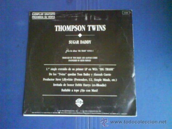 Discos de vinilo: THOMPSON TWINS    SUGAR DADDY  PROMO - Foto 2