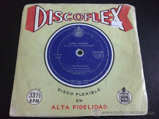 Discos de vinilo: SARITA MONTIEL SARA, &Eacute;XITOS DE LA PEL&Iacute;CULA MI &Uacute;LTIMO TANGO. DISCOFLEX - Foto 1