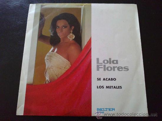 Discos de vinilo: LOLA FLORES, SE ACAB&Oacute; - SINGLE - Foto 1