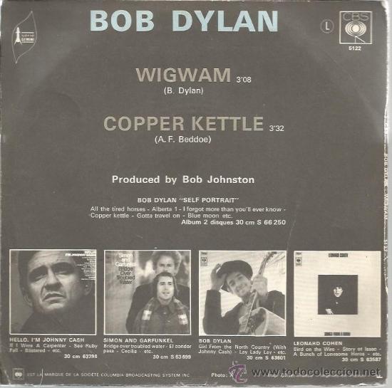 Discos de vinilo: SINGLE BOB DYLAN : WIGWAM - Foto 2
