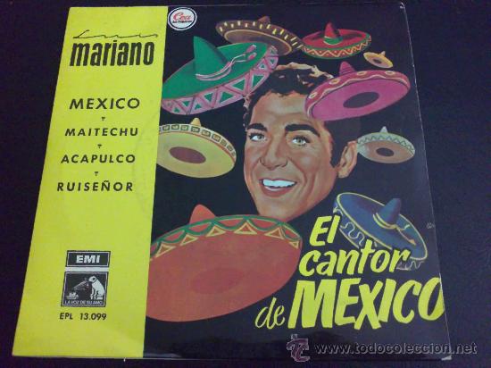 Discos de vinilo: LUIS MARIANO, EL CANTOR DE M&Eacute;XICO - EP - Foto 1