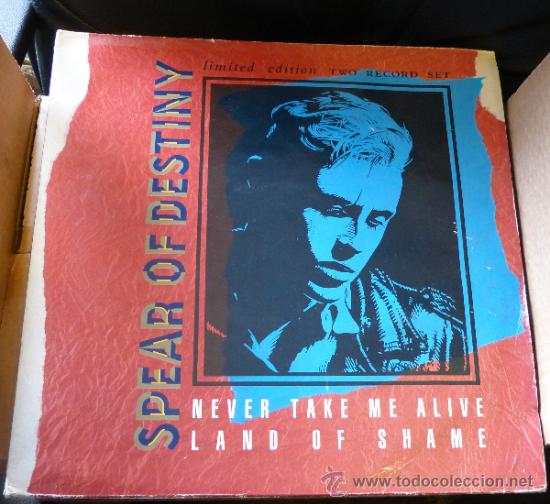 Discos de vinilo: SPEAR OF DESTINY - NEVER TAKE ME ALIVE, LAND OF SHAME (DOBLE LP - LIMITED EDITION, SUPER RARO) UK IM
