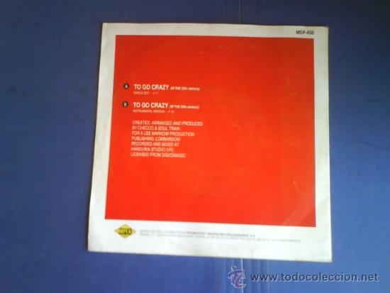 Discos de vinilo: LEE MARROW  TO GO CRAZY  PROMO - Foto 2