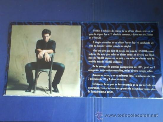Discos de vinilo: PATRICK BRUEL  ROMPER LA VOZ  CARPETA  DOBLE - Foto 2