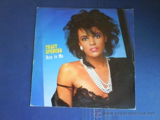 Discos de vinilo: TRACY SPENCER  RUN TO ME  PROMO - Foto 1
