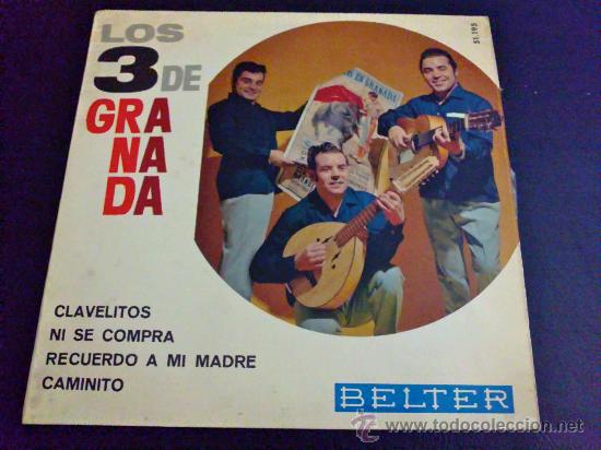 Discos de vinilo: LOS 3 DE GRANADA, CLAVELITOS - EP DE VINILO - Foto 1
