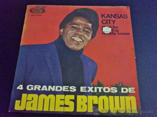 Discos de vinilo: JAMES BROWN, 4 GRANDES &Eacute;XITOS - PORTADA DE SINGLE - Foto 1