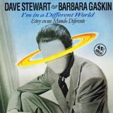 Discos de vinilo: DAVE STEWART & BARBARA GASKIN - I'M A DIFFERENT WORLD (2 VERSIONES) / HENRY & JAMES -MAXISINGLE 1984