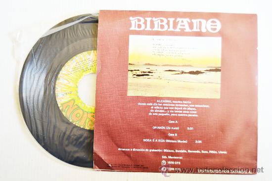 Discos de vinilo: BIBIANO - Opinion/Nosa e a rua (EXPLOSION Single 1978) ESPA&Ntilde;A - Foto 2
