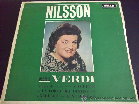Discos de vinilo: NILSSON CANTA A VERDI - LP
