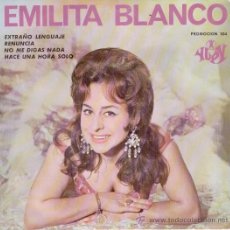 Discos de vinilo: EMILITA BLANCO - EXTRAÑO LENGUAJE + 3 - EP PROMO SPAIN 1964 - EX / EX. Lote 34182523
