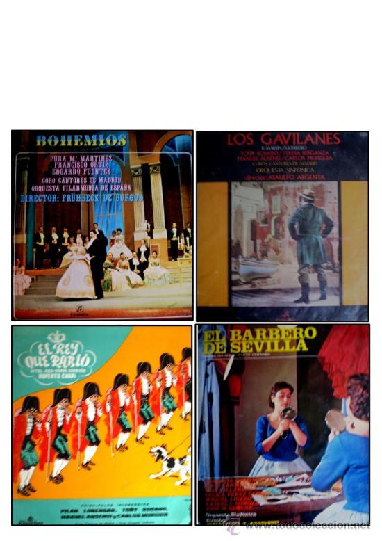 Discos de vinilo: LOTE 4 DISCOS DE: &Oacute;PERA, ZARZUELA Y SAINETE - Foto 1