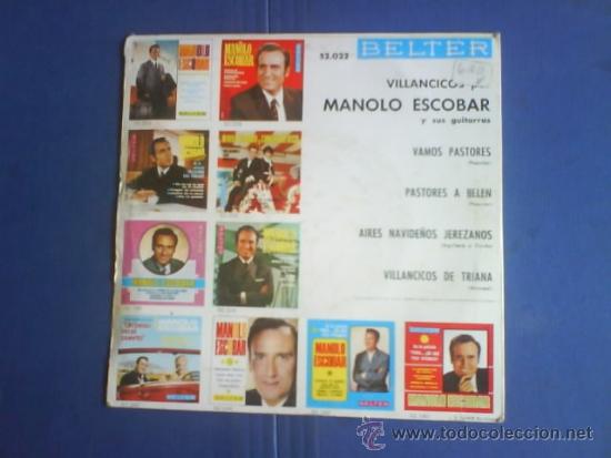 Discos de vinilo: MANOLO ESCOBAR Ep  VILLANCICOS - Foto 2