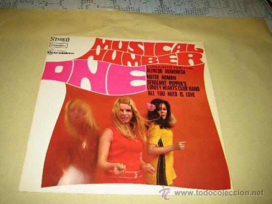 Discos de vinilo: ALFREDO DOMENECH - DOS TEMAS DE BEATLES - 1967 - - Foto 1