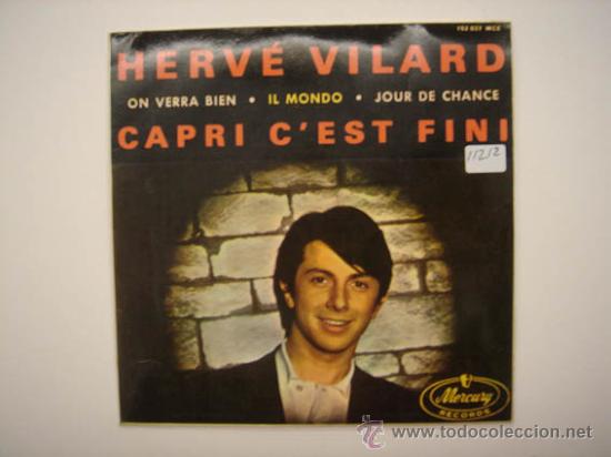 Discos de vinilo: Single Herv&eacute; Vilard, Capri cest fini - Foto 1