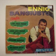 Discos de vinilo: SINGLE ENNIO SANGIUSTO CON LA ORQUESTA DE F. BURRULL. Lote 34211964