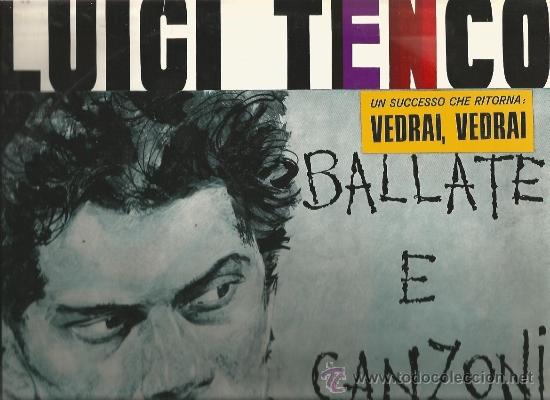 Discos de vinilo: LP LUIGI TENCO : BALLATE E CANZONI - Foto 1