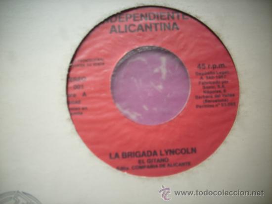 Discos de vinilo: LA BRIGADA LYNCOLN / EL GITANO (SINGLE PROMO 87) PEPETO - Foto 1
