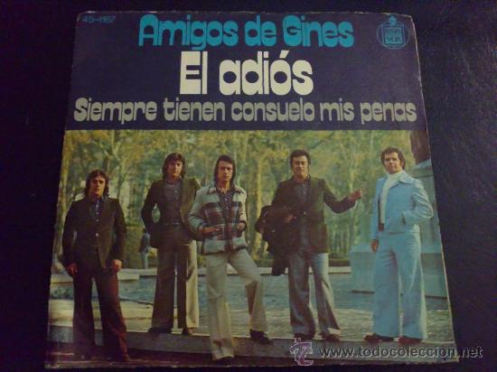 Discos de vinilo: AMIGOS DE GIN&Eacute;S, EL ADI&Oacute;S - SINGLE DE VINILO - Foto 1