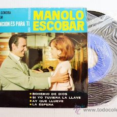 Discos de vinilo: MANOLO ESCOBAR - BOHEMIO DE DIOS… (BELTER EP 1960) ESPAÑA