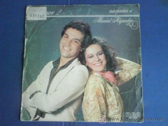 Discos de vinilo: AMOR 2 INTERPRETAN A MANUEL ALEJANDRO  PROMO - Foto 1