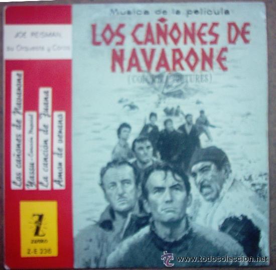 Discos de vinilo: SINGLE , LOS CA&Ntilde;ONES DE NAVARONE - MUSICA DE PELICULA - Foto 1