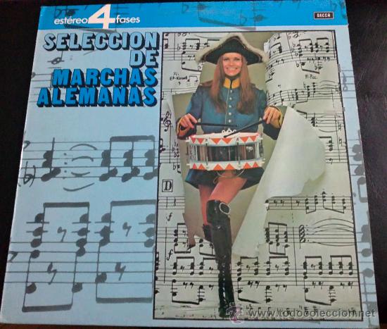 Discos de vinil: SELECCI&Oacute;N DE MARCHAS ALEMANAS. BANDA M&Uacute;SICA N&ordm;6 DEL EJ&Eacute;RCITO, INSTRUMENTALISTAS DIVISI&Oacute;N CARROS...LP