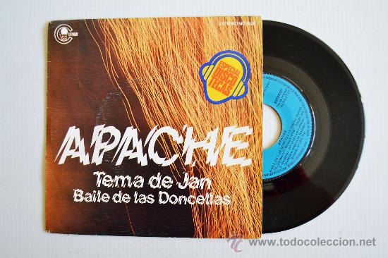 Discos de vinilo: APACHE - Tema de Jan/Baile de las doncellas (CARNABY Single 1976) ESPA&Ntilde;A - Foto 1