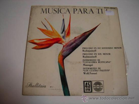 Discos de vinilo: Single usica para ti/1 - Foto 1