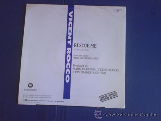 Discos de vinilo: VICENT ROCCO RESCUE ME  PROMO - Foto 2