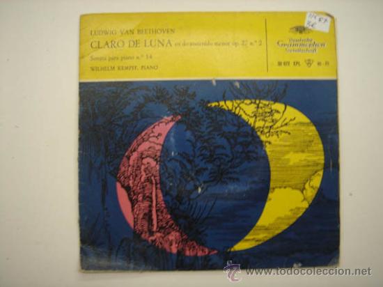 Discos de vinilo: Single Claro de Luna, Ludwig Van Beethoven - Foto 1