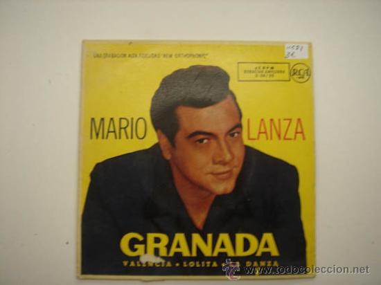 Discos de vinilo: Single Mario Lanza, Granada - Foto 1