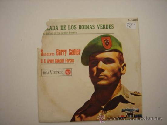 Discos de vinilo: Single Balada de los boinas verdes - Foto 1