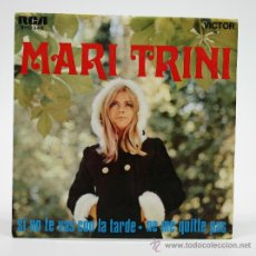 Discos de vinilo: MARI TRINI. SI NO TE VAS CON LA TARDE - NE ME QUITTE PAS. SG RCA 1968.. Lote 34310770